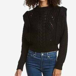 ENGLISH FACTORY COOL SWEATER | BLACK, LARGE